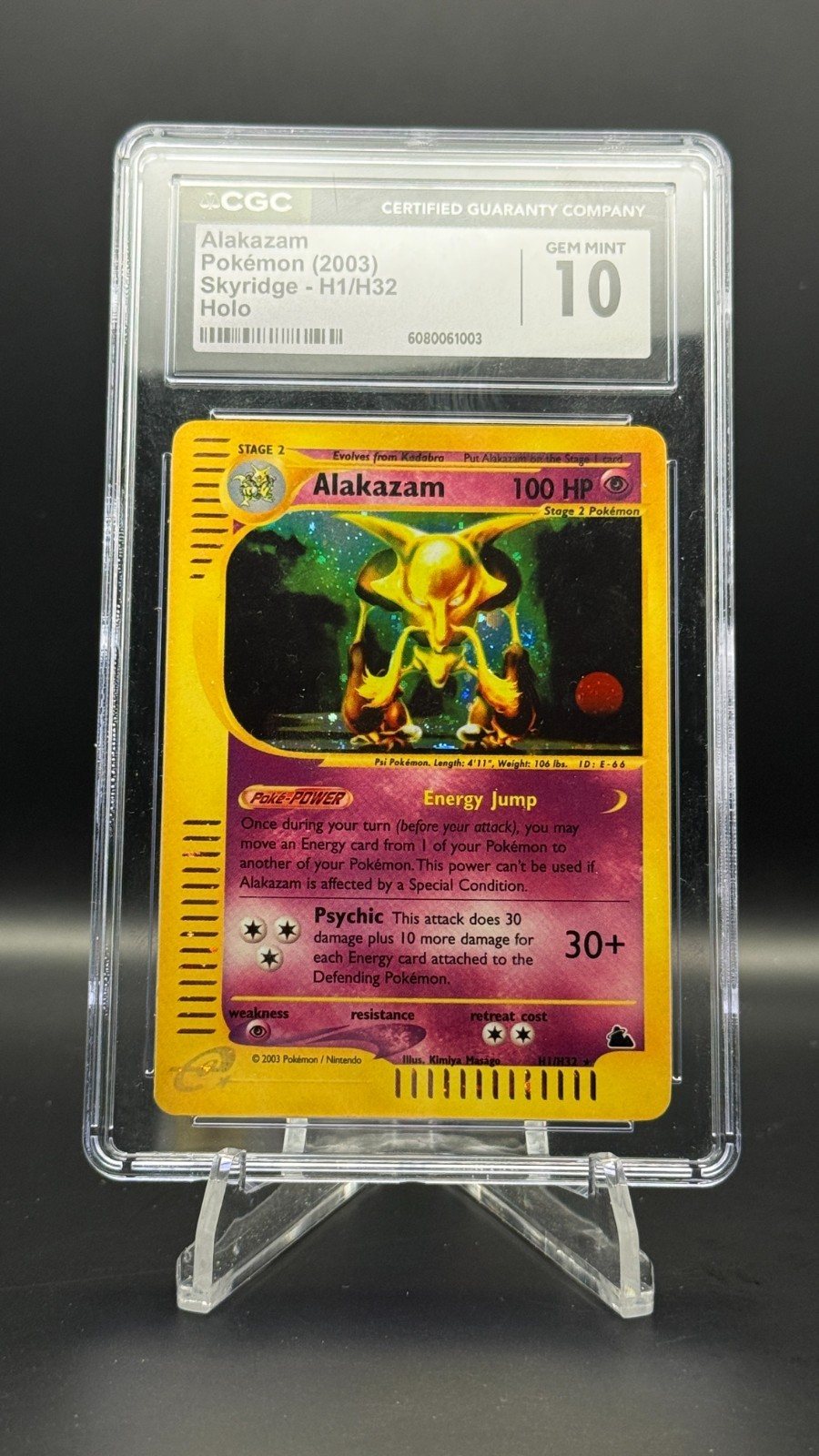 Alakazam H1/H32 – CGC Gem Mint 10 – Pokémon Skyridge (2003) – Photo 1