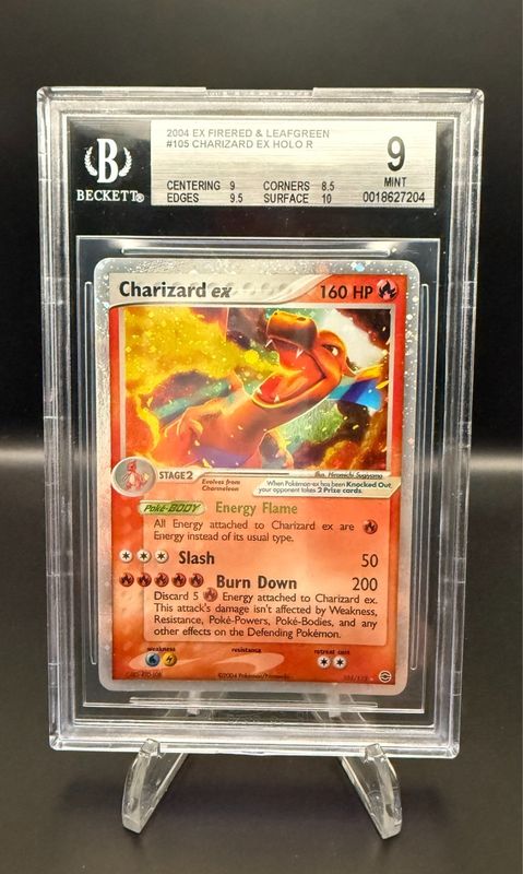 Charizard ex 105/112 Holo – BGS 9 Mint – Pokémon EX FireRed & LeafGreen (2004)