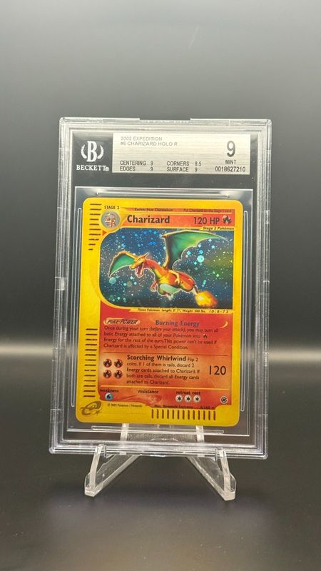 Charizard Holo 6/165 – BGS 9 Mint – Pokémon Expedition (2002)